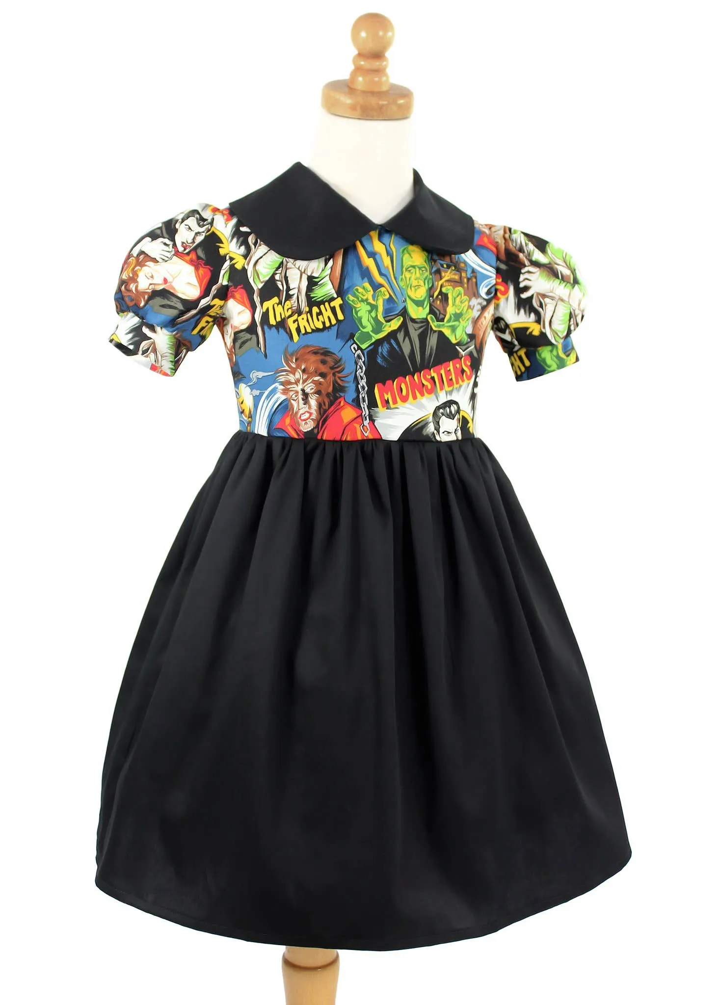 Girl's Hollywood Monsters Peter Pan Collar Dress: 4T