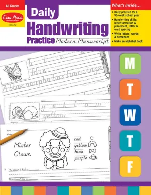 >Evan-Moor Daily Handwriting Practice - Modern Manuscript Grade K-6