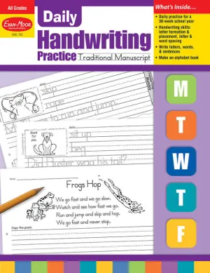 >Evan-Moor Daily Handwriting Practice - Traditional Manuscript Grade K-6