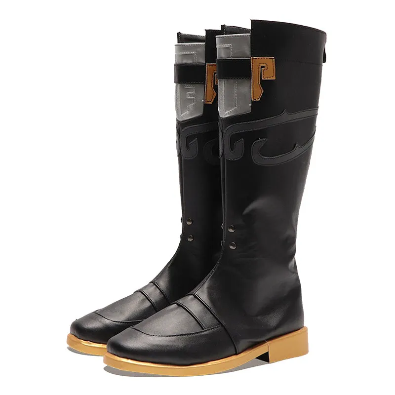 Honkai: Star Rail Jing Yuan Black Shoes Cosplay Boots