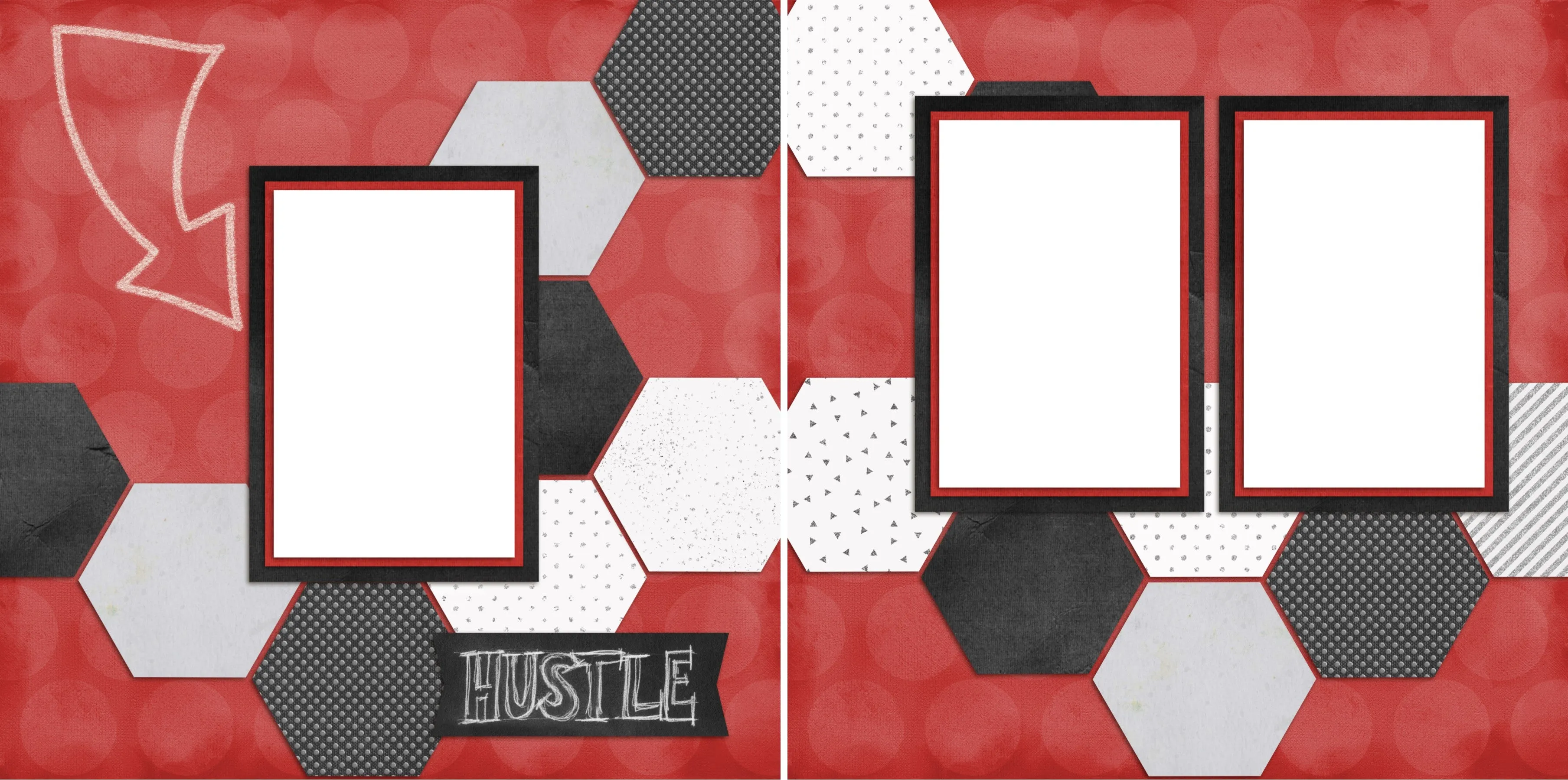 Hustle - Digital Scrapbook Pages - INSTANT DOWNLOAD