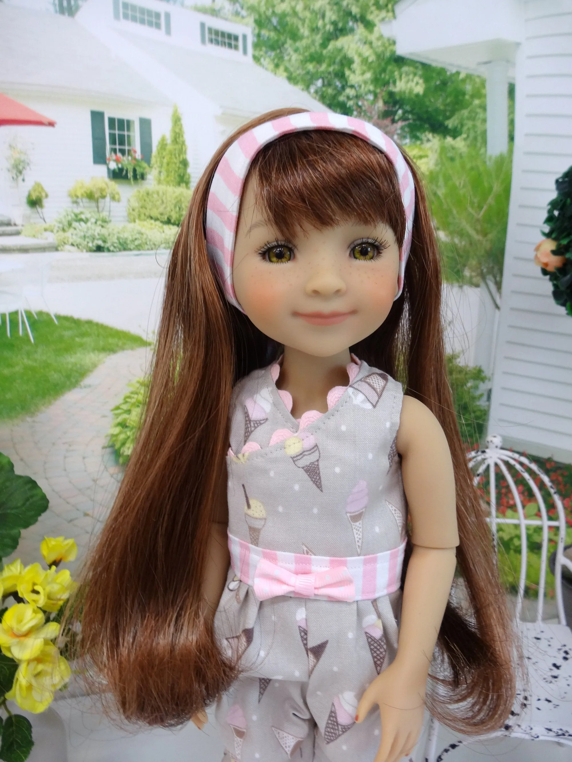 Ice Cream Drumstick - romper for Ruby Red Fashion Friends doll