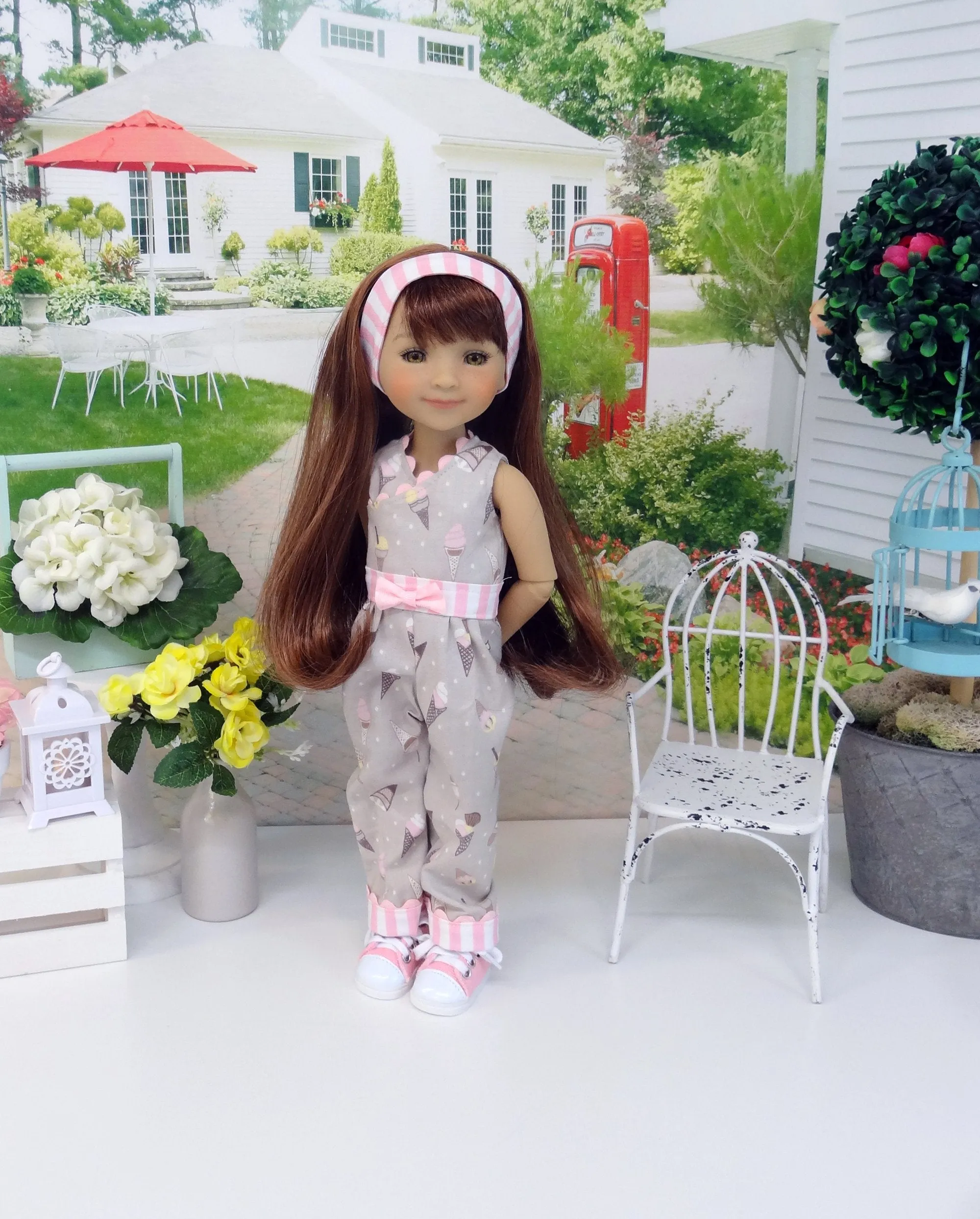 Ice Cream Drumstick - romper for Ruby Red Fashion Friends doll