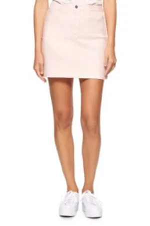 Inez Stretch Mini Skirt in Light Pink