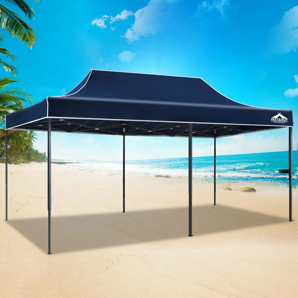 Instahut Gazebo Pop Up Marquee 3x6m Outdoor Tent Folding Wedding Gazebos Navy