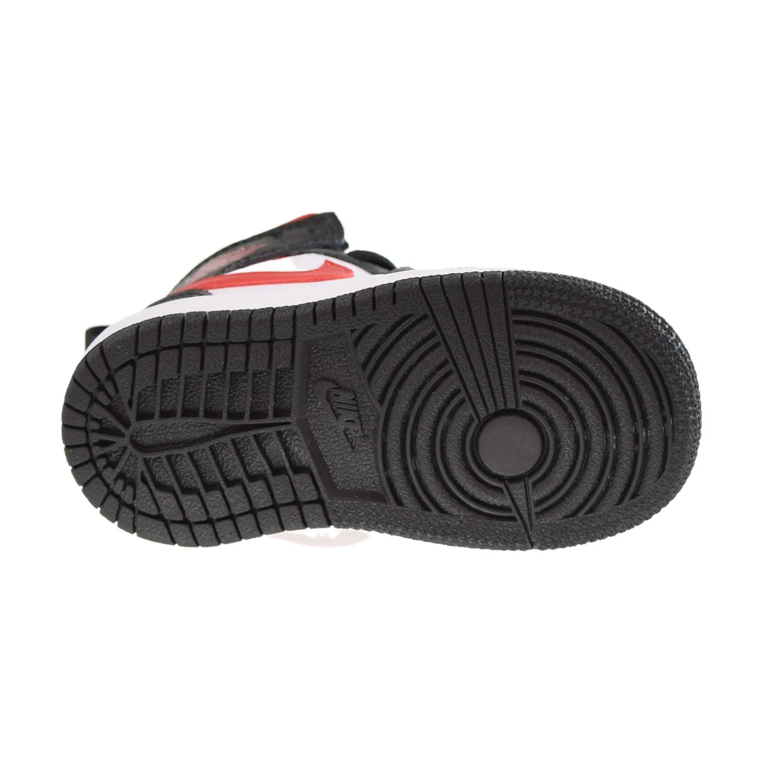 Jordan 1 Mid (TD) Toddlers Shoes Black-Fire Red