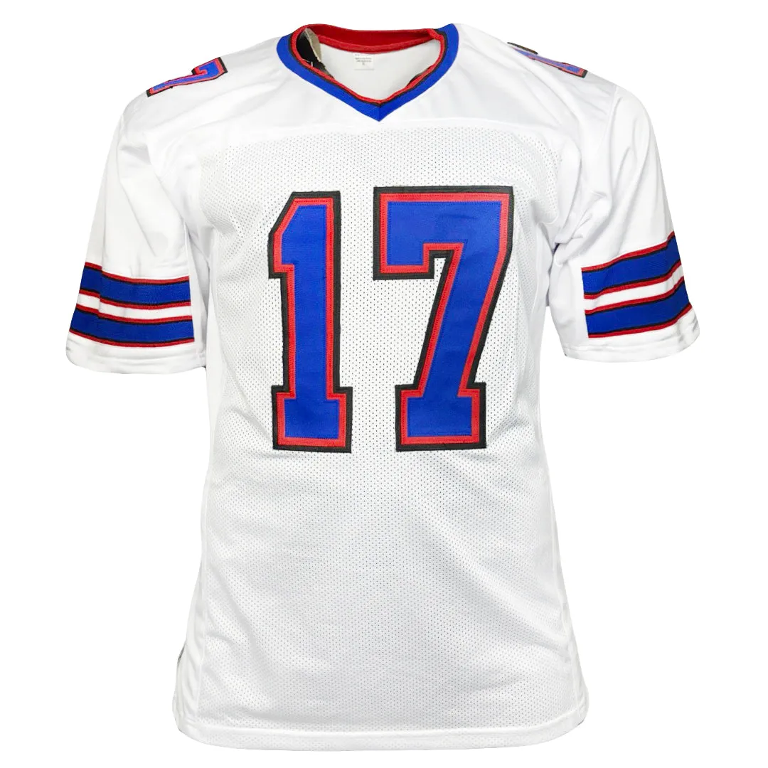 Josh Allen Signed Buffalo White Football Jersey (Beckett)