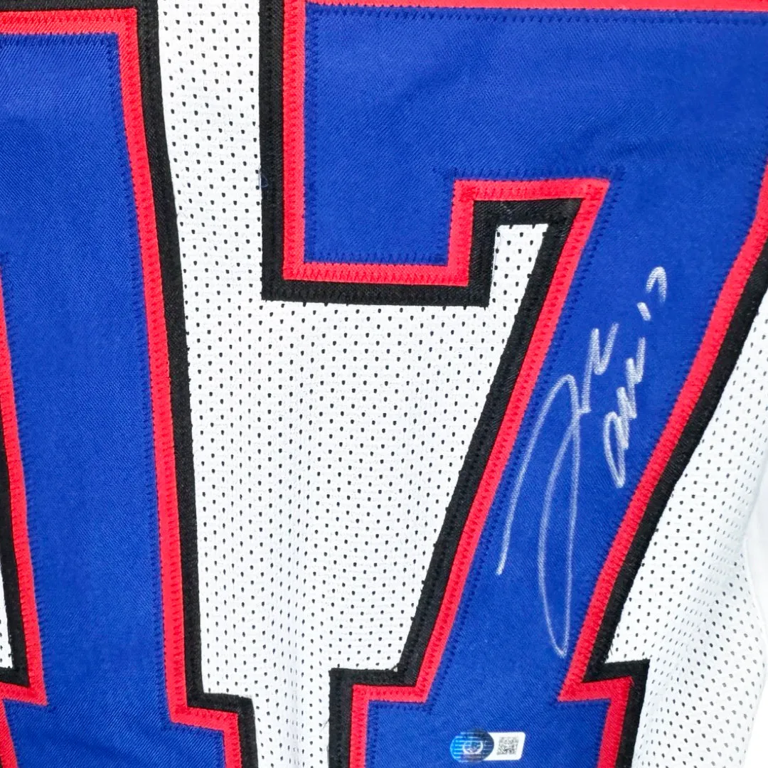 Josh Allen Signed Buffalo White Football Jersey (Beckett)