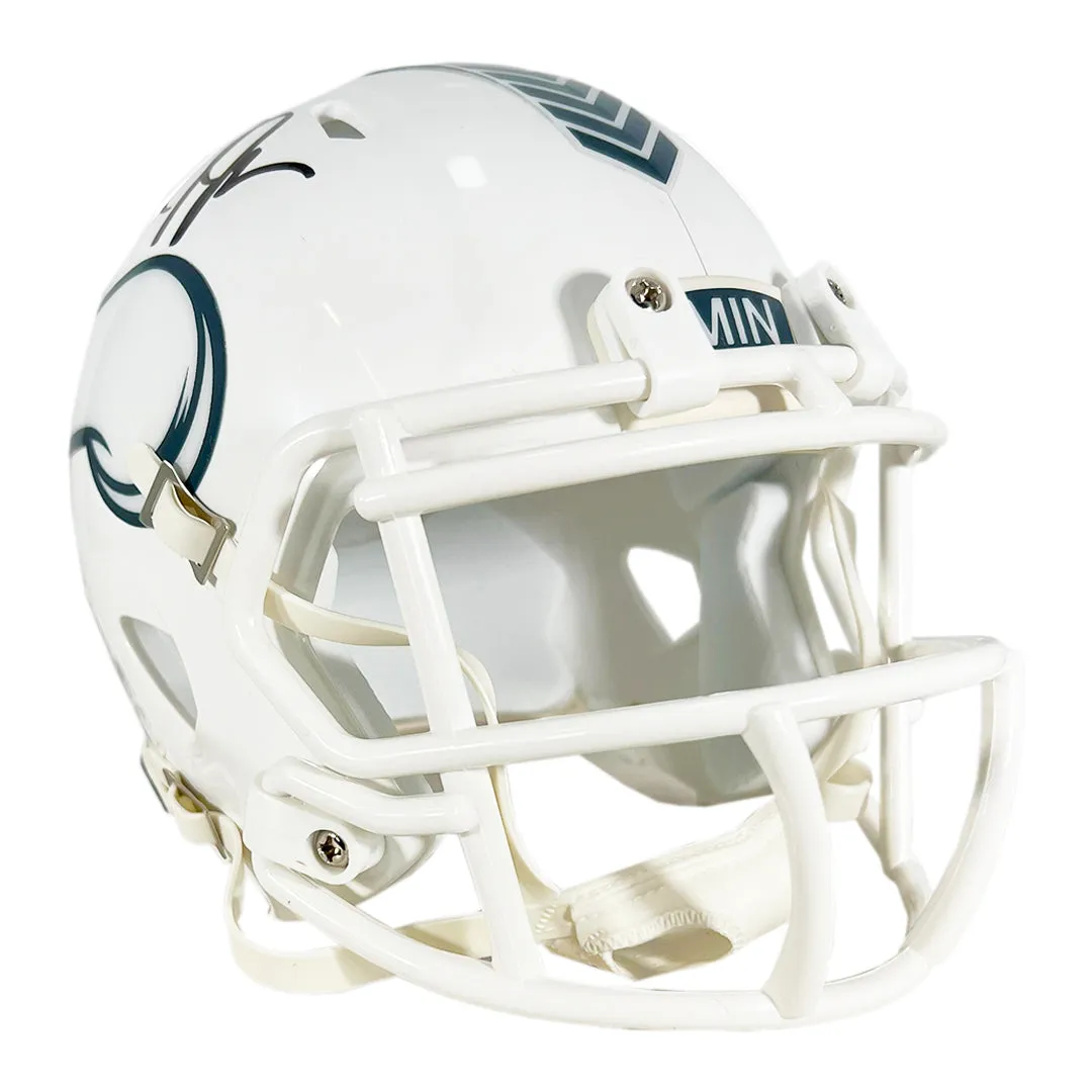 Justin Jefferson Signed Minnesota Vikings Salute to Service 2024 Mini Football Helmet (Beckett)