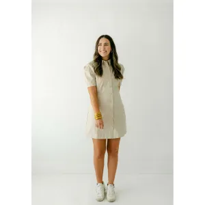 Karlie Ivory Pleather Button Dress