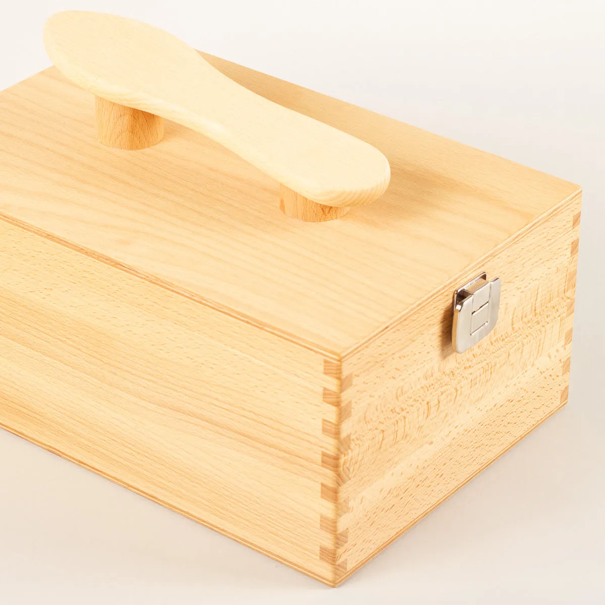 Large beechwood shoe care valet