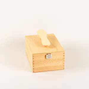 Large beechwood shoe care valet