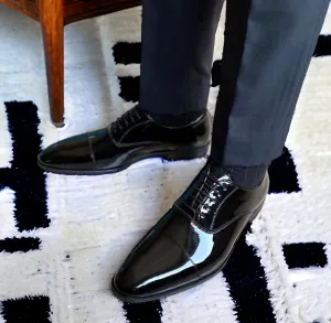 Men's Fashion Antiwrinkle Shiny Lace-up Oxford Shoes