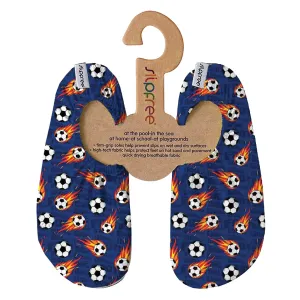Messi Navy Footballs Kids Slipfree Shoes