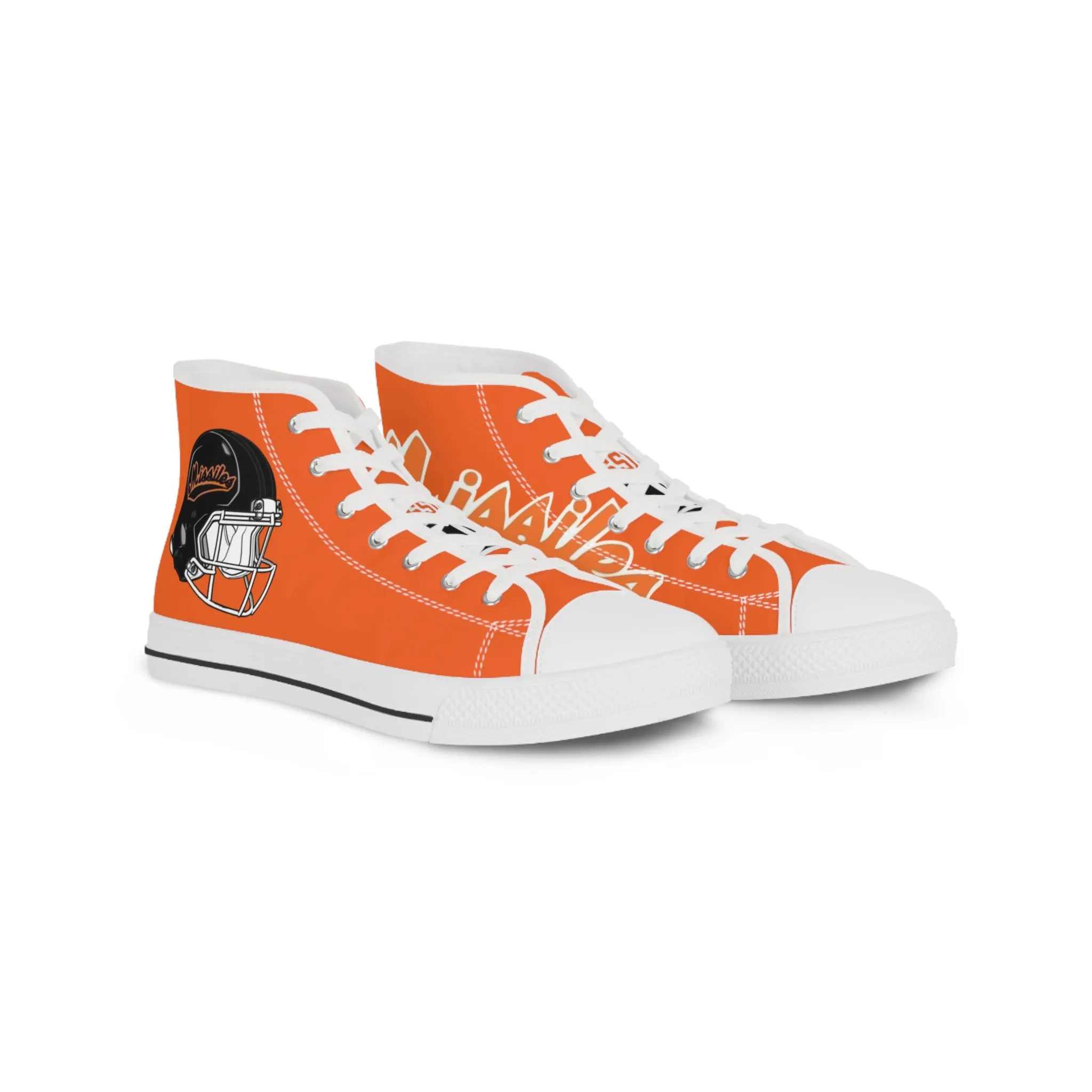 Missiles - Football Men's High Top Sneakers Orange
