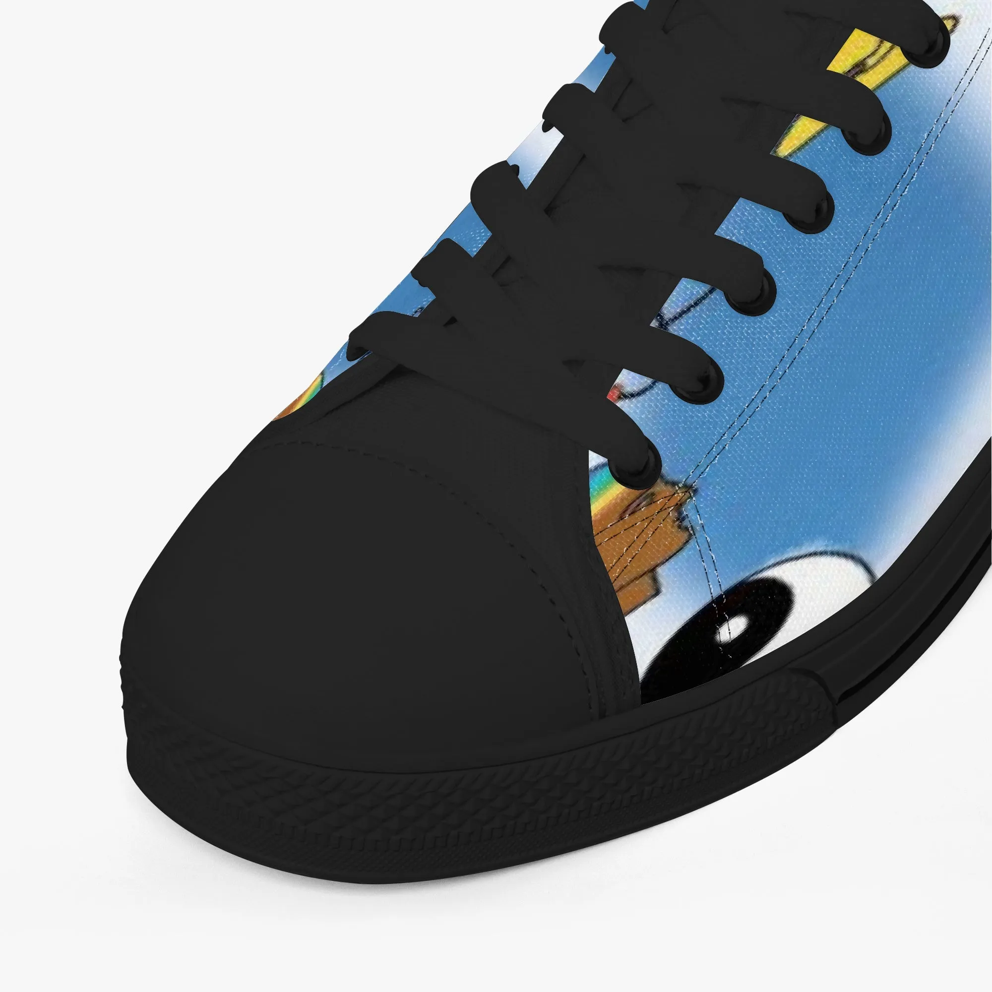 Mixed Symbols Classic Low-Top Canvas Shoes