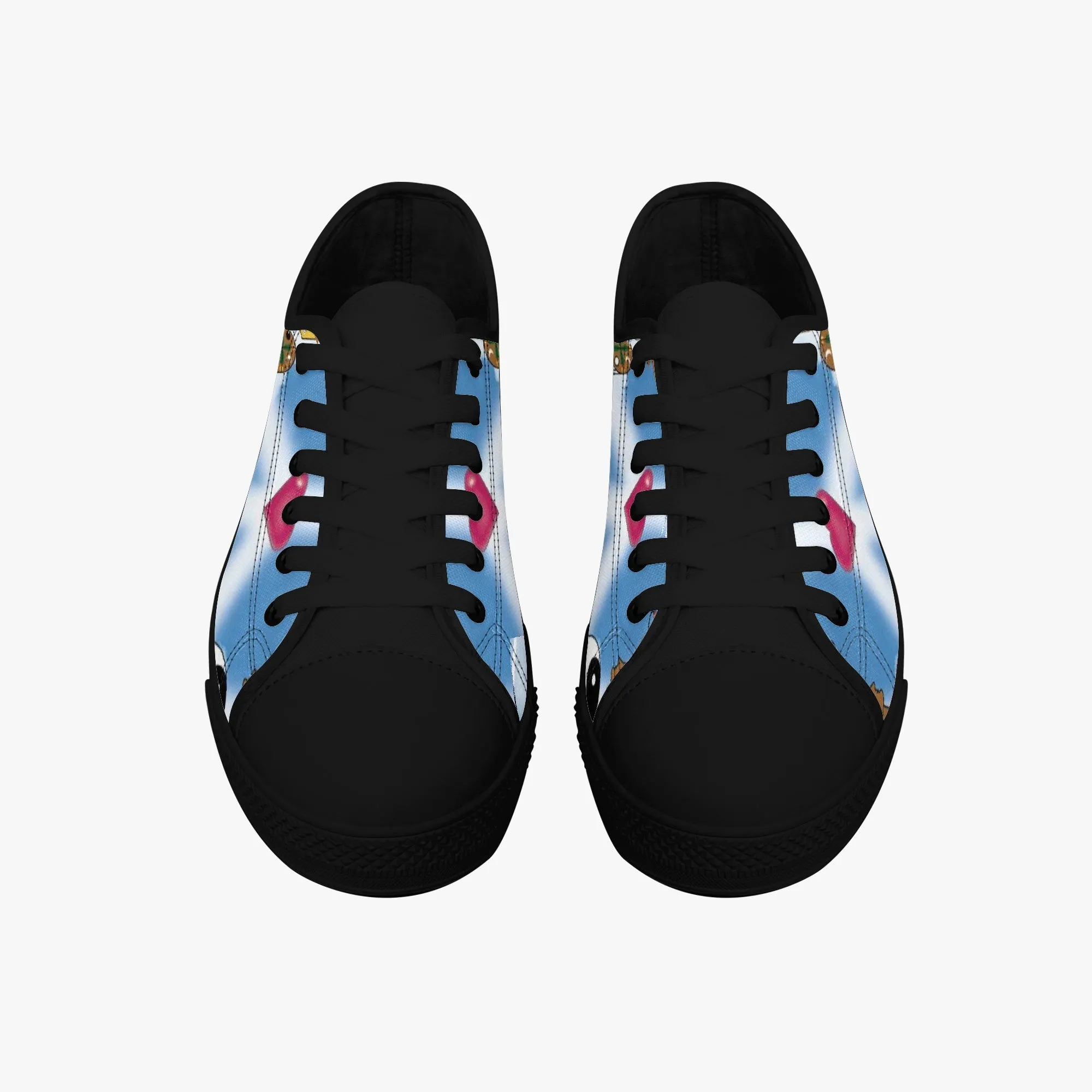 Mixed Symbols Classic Low-Top Canvas Shoes