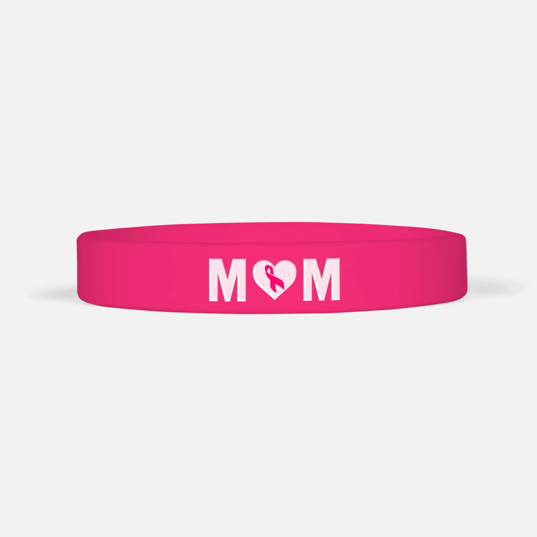 Mom Pink Ribbon Motivational Wristband