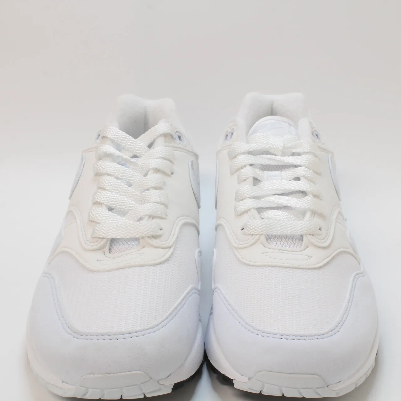 Nike Air Max 1 Trainers White Football Grey Platinum Tint Black