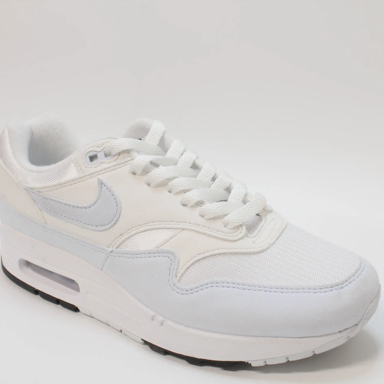 Nike Air Max 1 Trainers White Football Grey Platinum Tint Black
