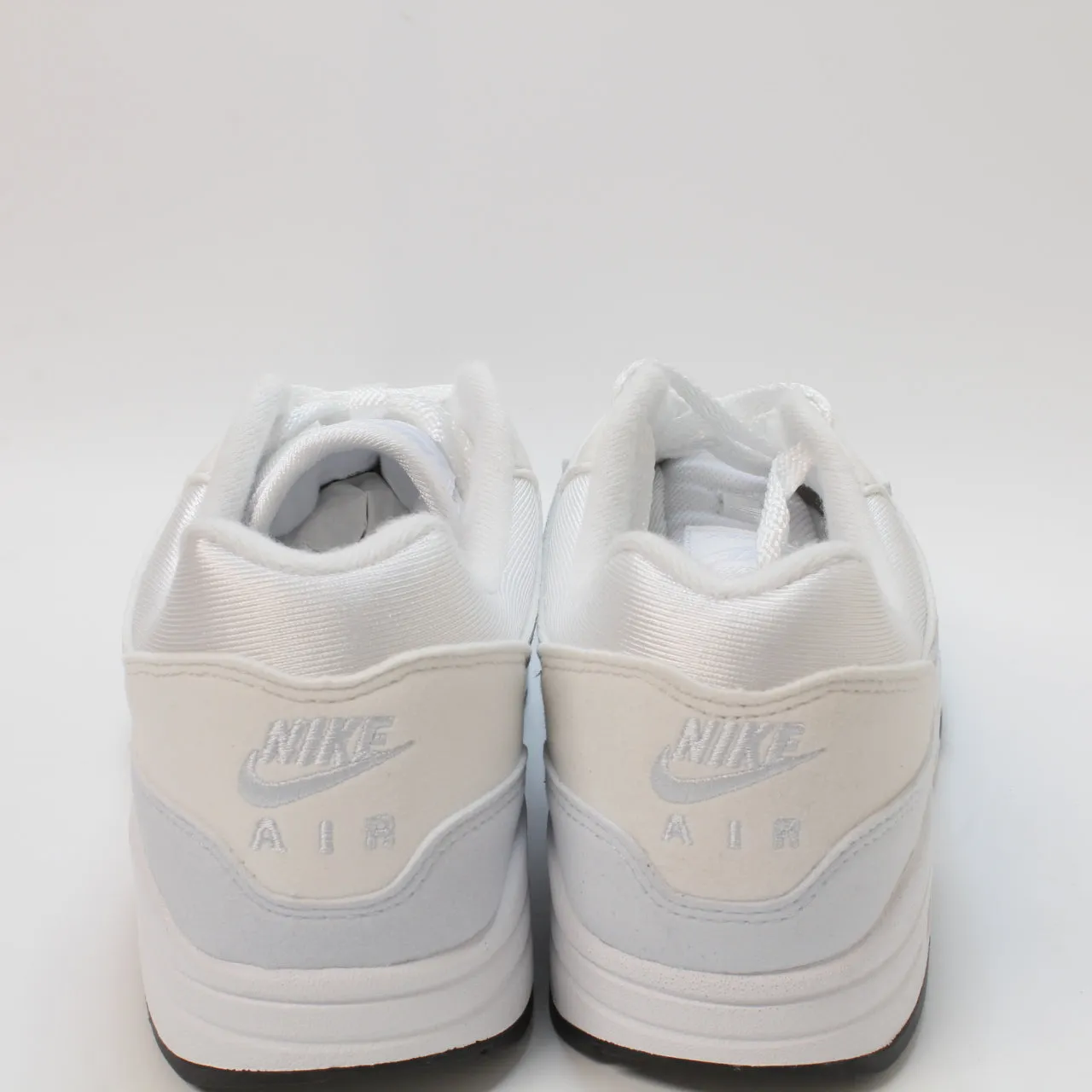 Nike Air Max 1 Trainers White Football Grey Platinum Tint Black