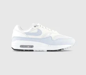 Nike Air Max 1 Trainers White Football Grey Platinum Tint Black