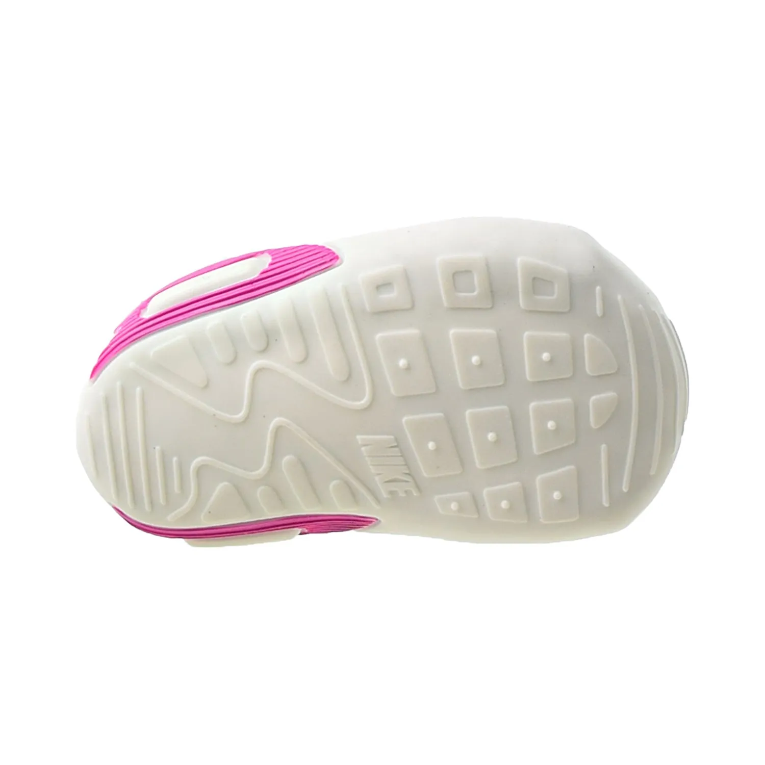 Nike Max 90 Crib (CB) Infants' Baby Shoes Football Grey-Summit White-Fire Pink