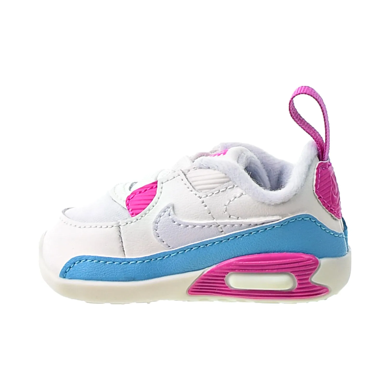 Nike Max 90 Crib (CB) Infants' Baby Shoes Football Grey-Summit White-Fire Pink