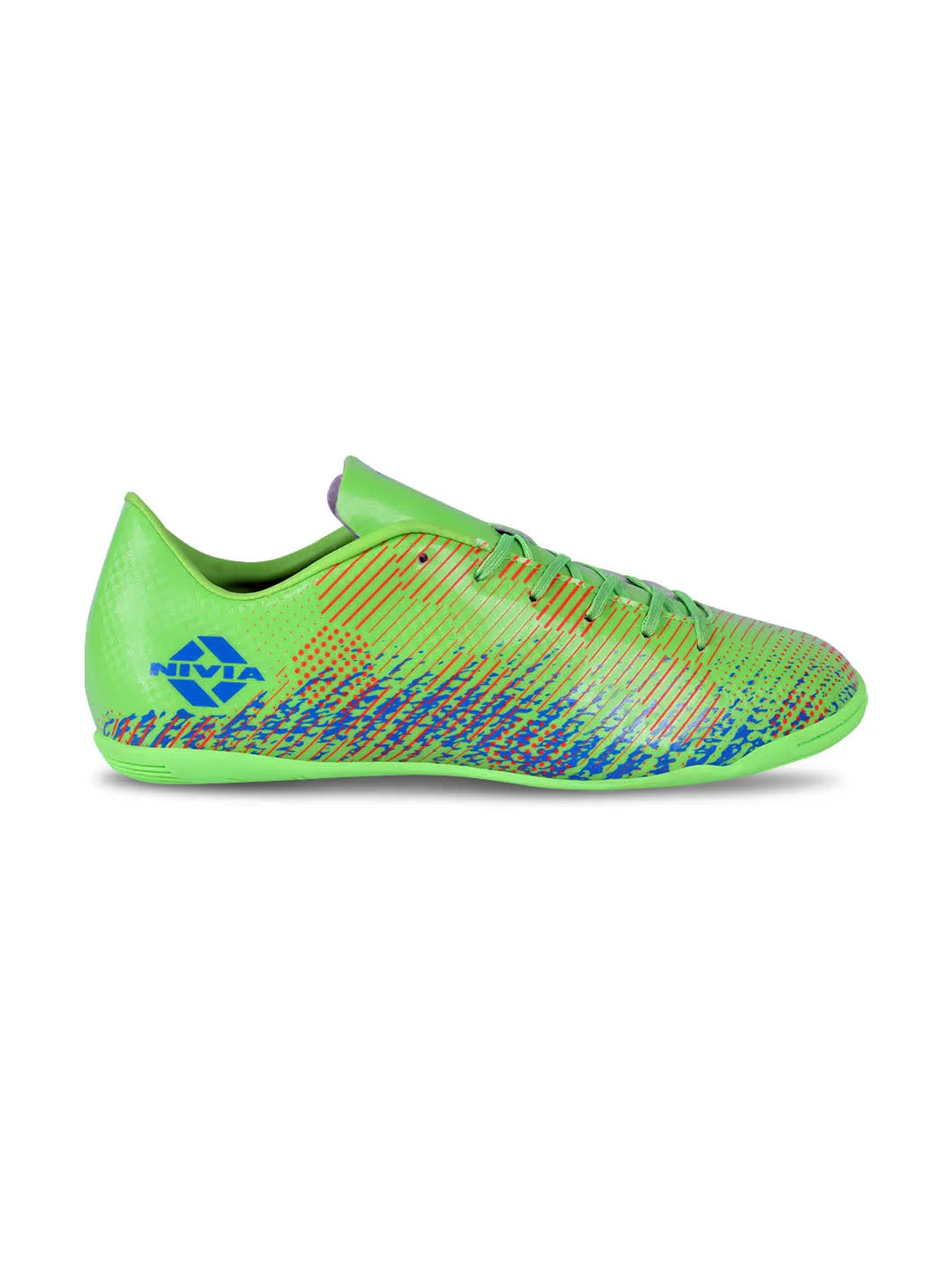 NIVIA Encounter 9.0 Futsal Shoes for Men (Neon Green/Blue)