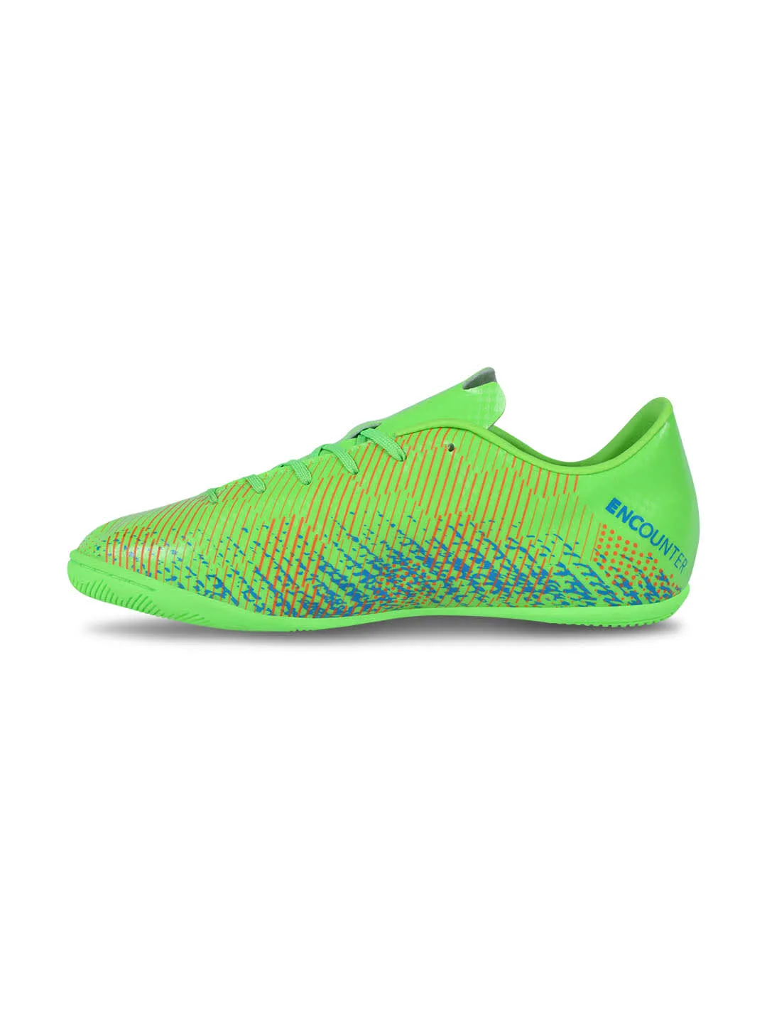 NIVIA Encounter 9.0 Futsal Shoes for Men (Neon Green/Blue)