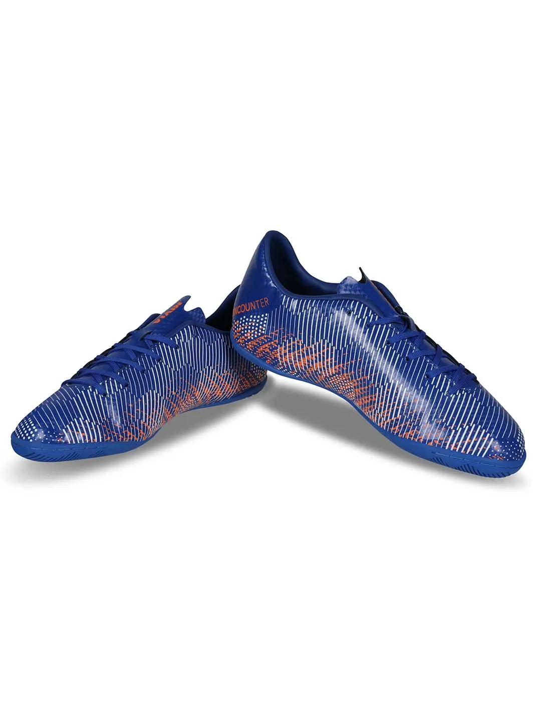 NIVIA Encounter 9.0 Futsal Shoes for Men (Royal Blue-Orange)