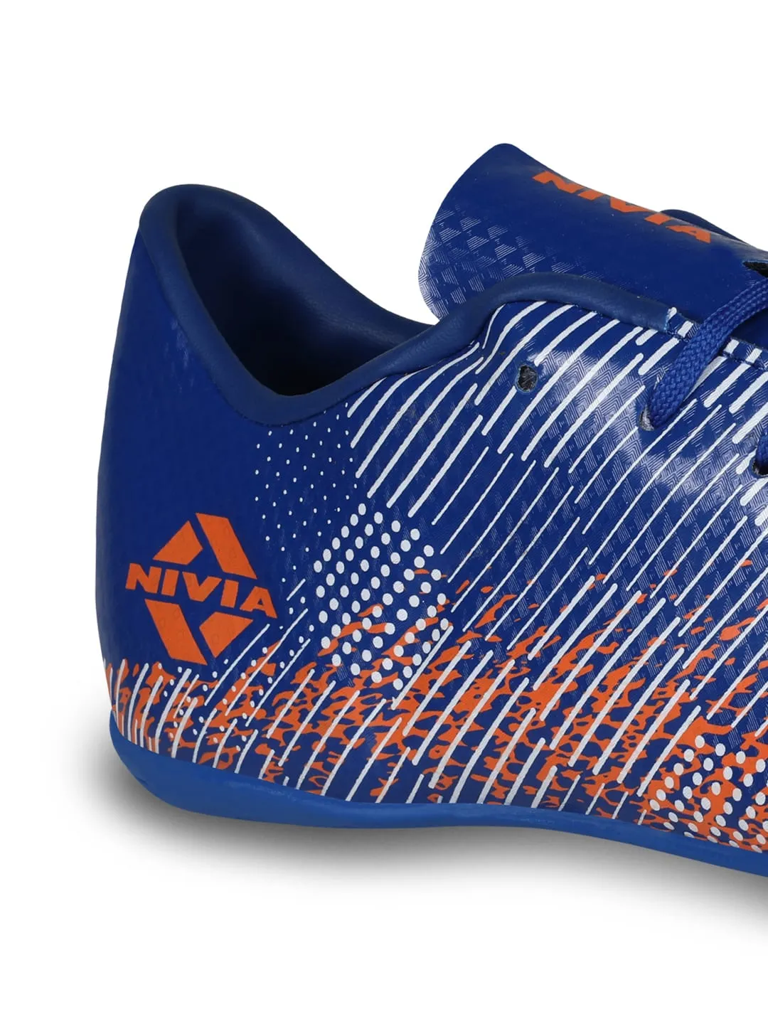 NIVIA Encounter 9.0 Futsal Shoes for Men (Royal Blue-Orange)