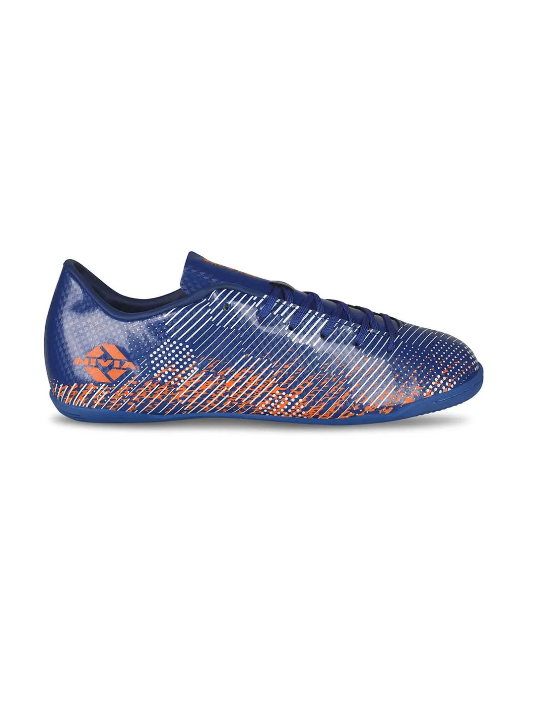 NIVIA Encounter 9.0 Futsal Shoes for Men (Royal Blue-Orange)
