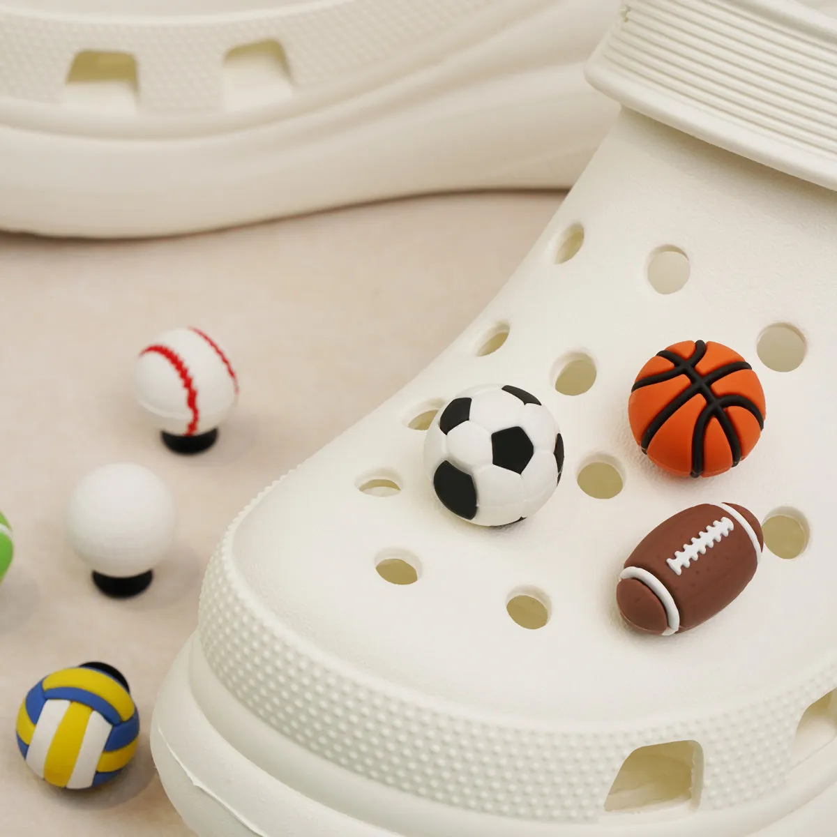 Owllaser Football Charms for Shoes, Accessories for Crocs Shoes
