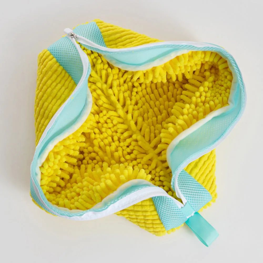 Reusable Shoe Washing Bag Laundry Shoe Bag for Washing Machine Yellow