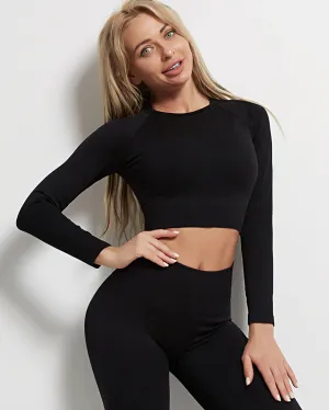 Rozy Ribbed Long Sleeve - Black