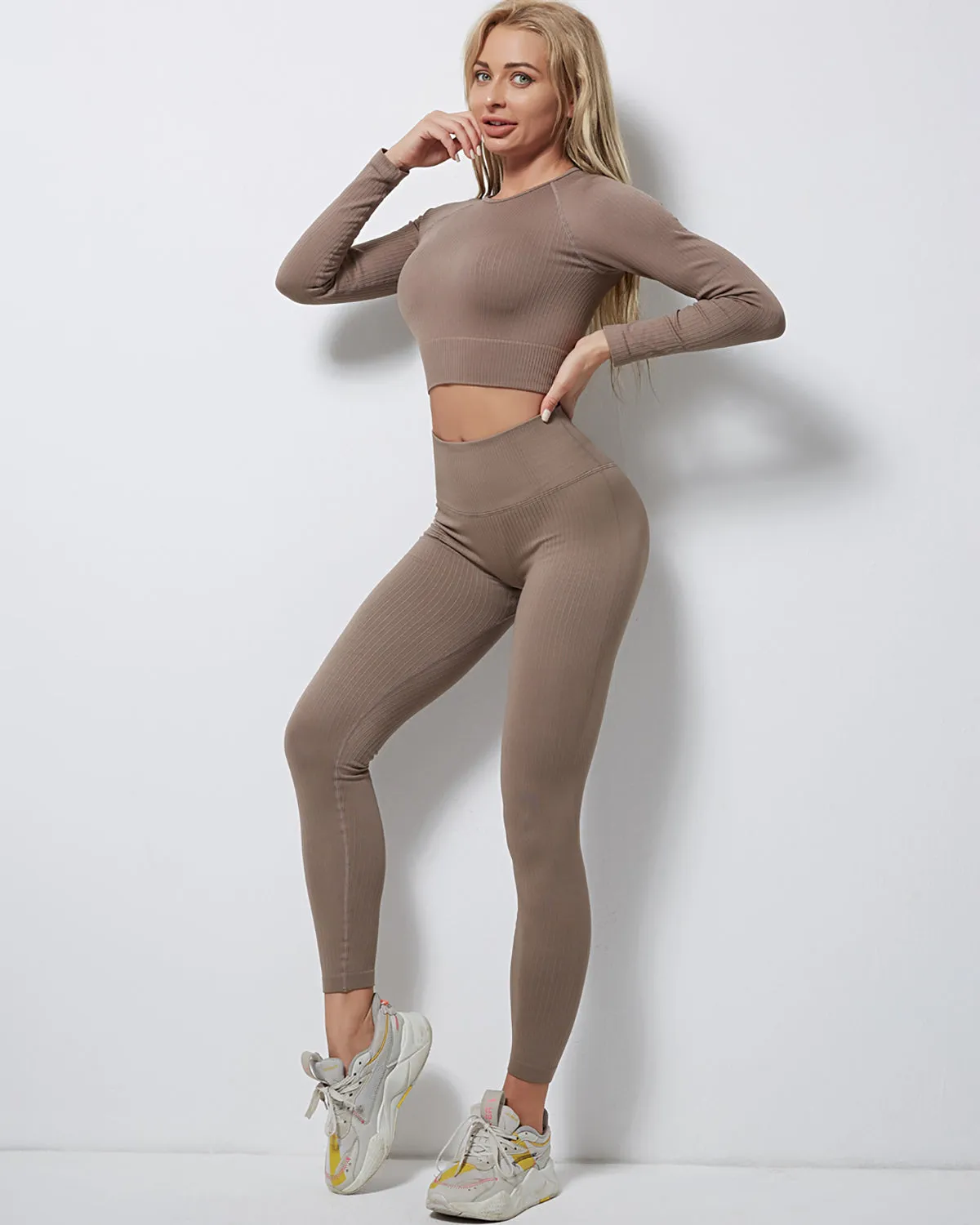 Rozy Ribbed Long Sleeve - Coffee