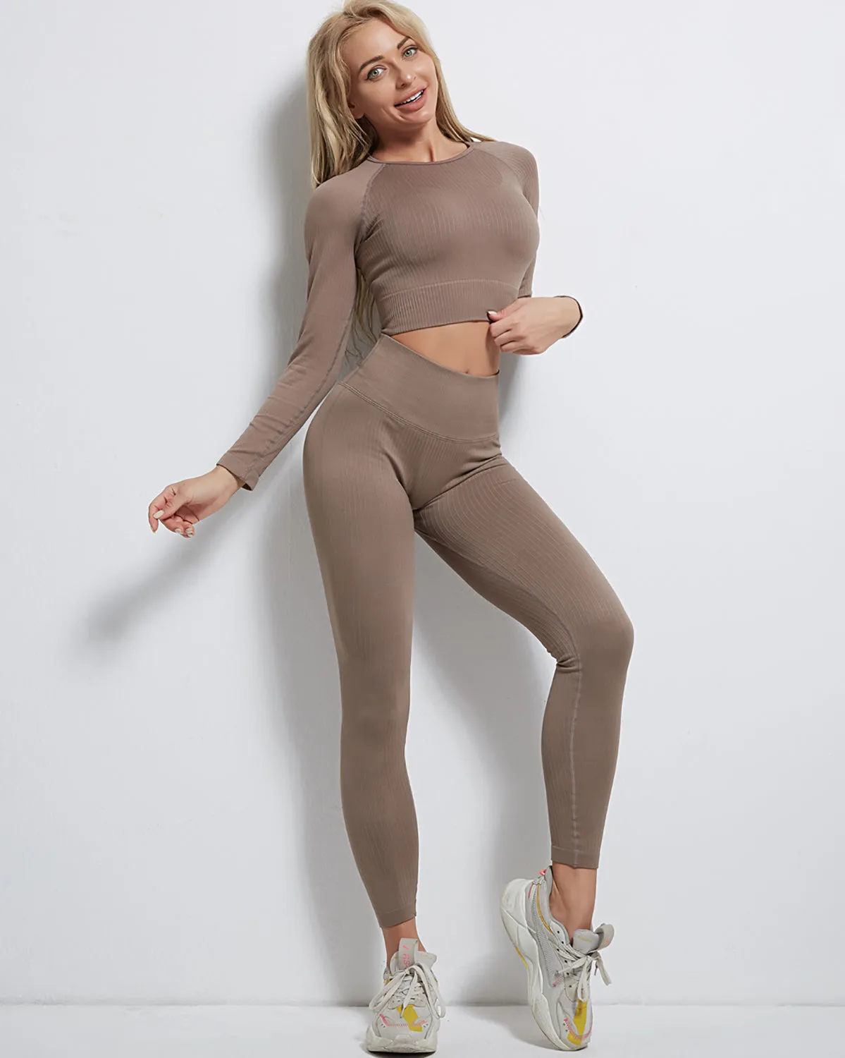 Rozy Ribbed Long Sleeve - Coffee