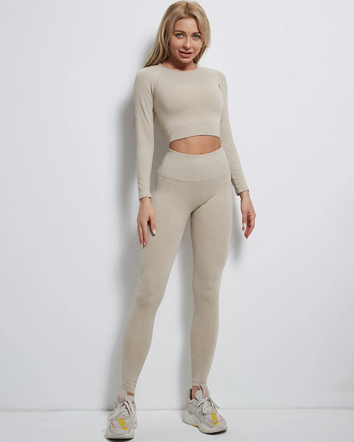 Rozy Ribbed Long Sleeve - Khaki