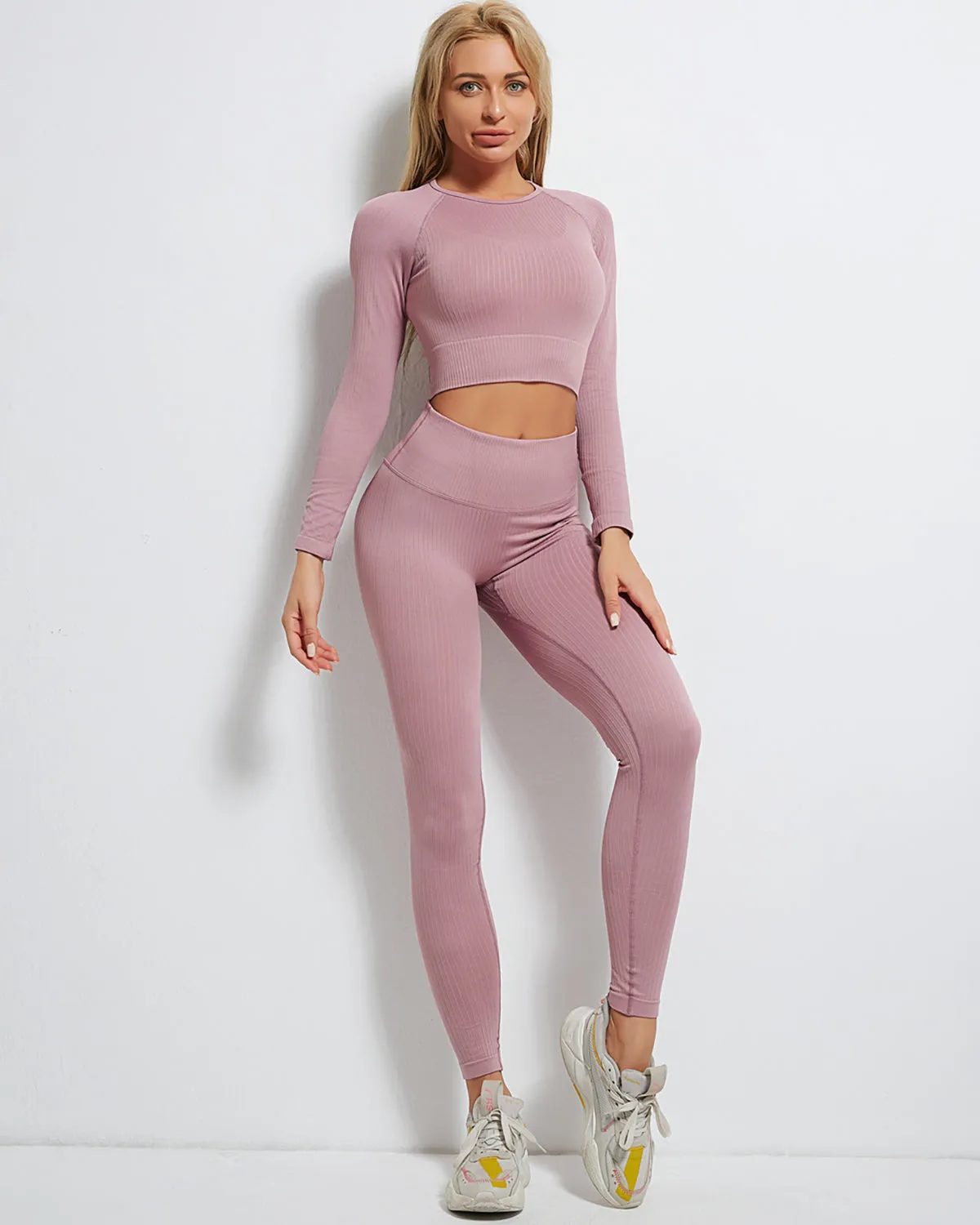 Rozy Ribbed Long Sleeve - Rose
