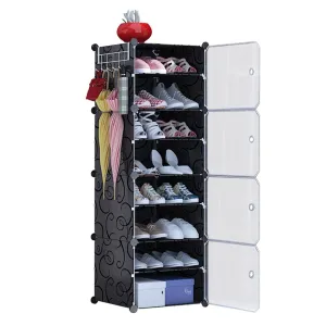 Shoe Rack Organizer with Transparent Doors