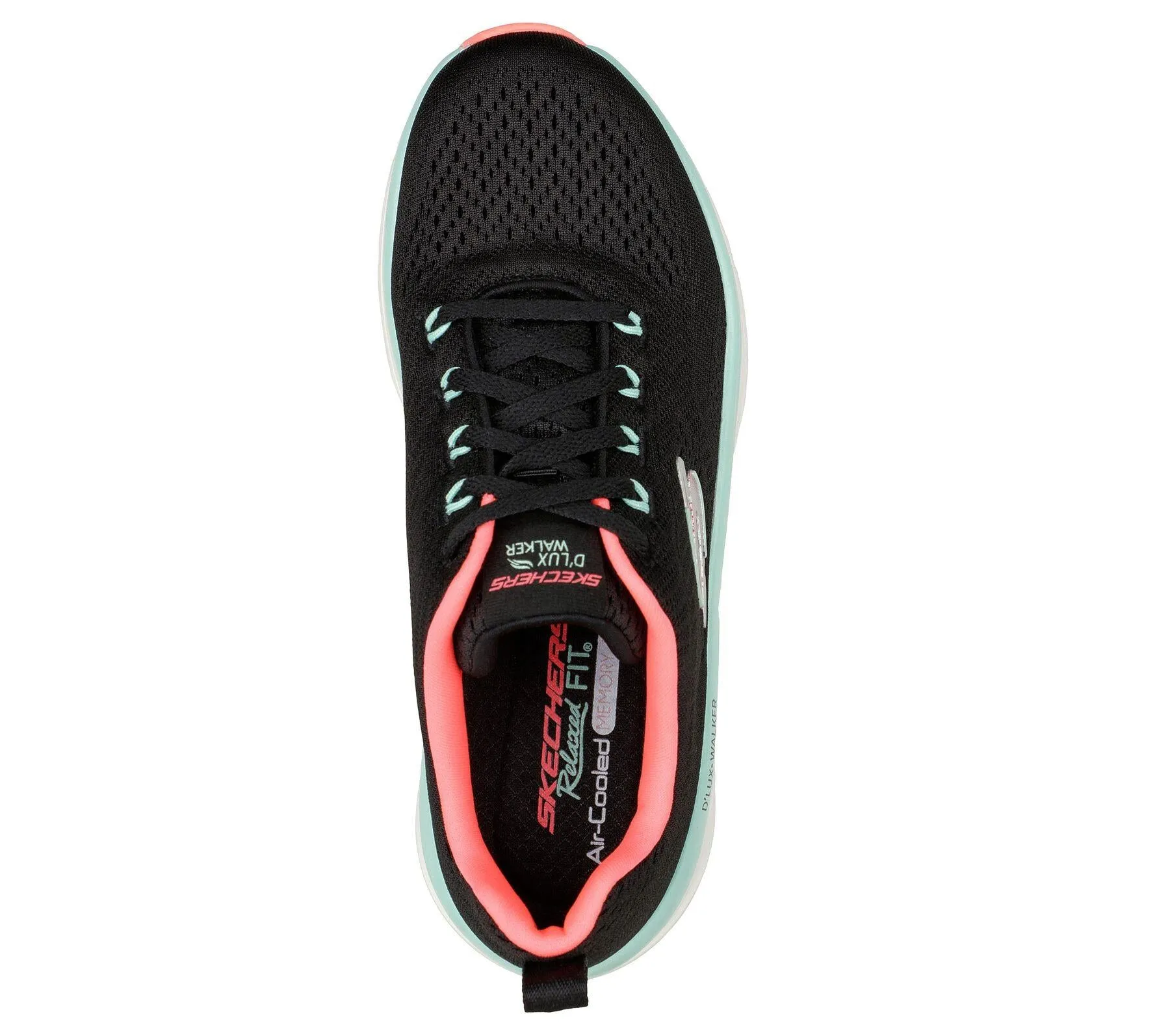 Skechers (GAR149368) Ladies Sports D'Lux Walker Fresh Finesse Shoes in UK 3 to 8
