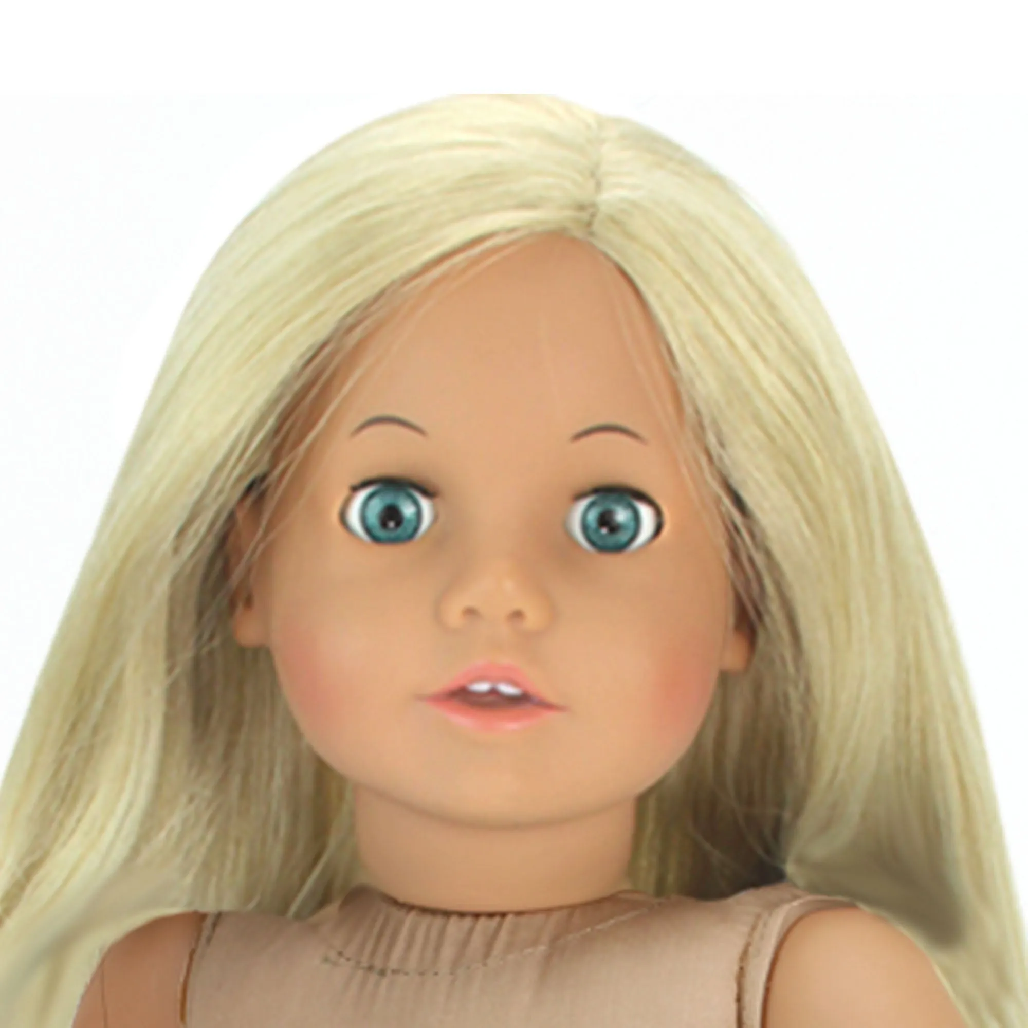 Sophia's by Teamson Kids 18 Inch Baby Doll "Sophia" with Blue Dress & Doll Shoes, Modern Girl Collection, 18'' All Vinyl Doll with Blonde Hair