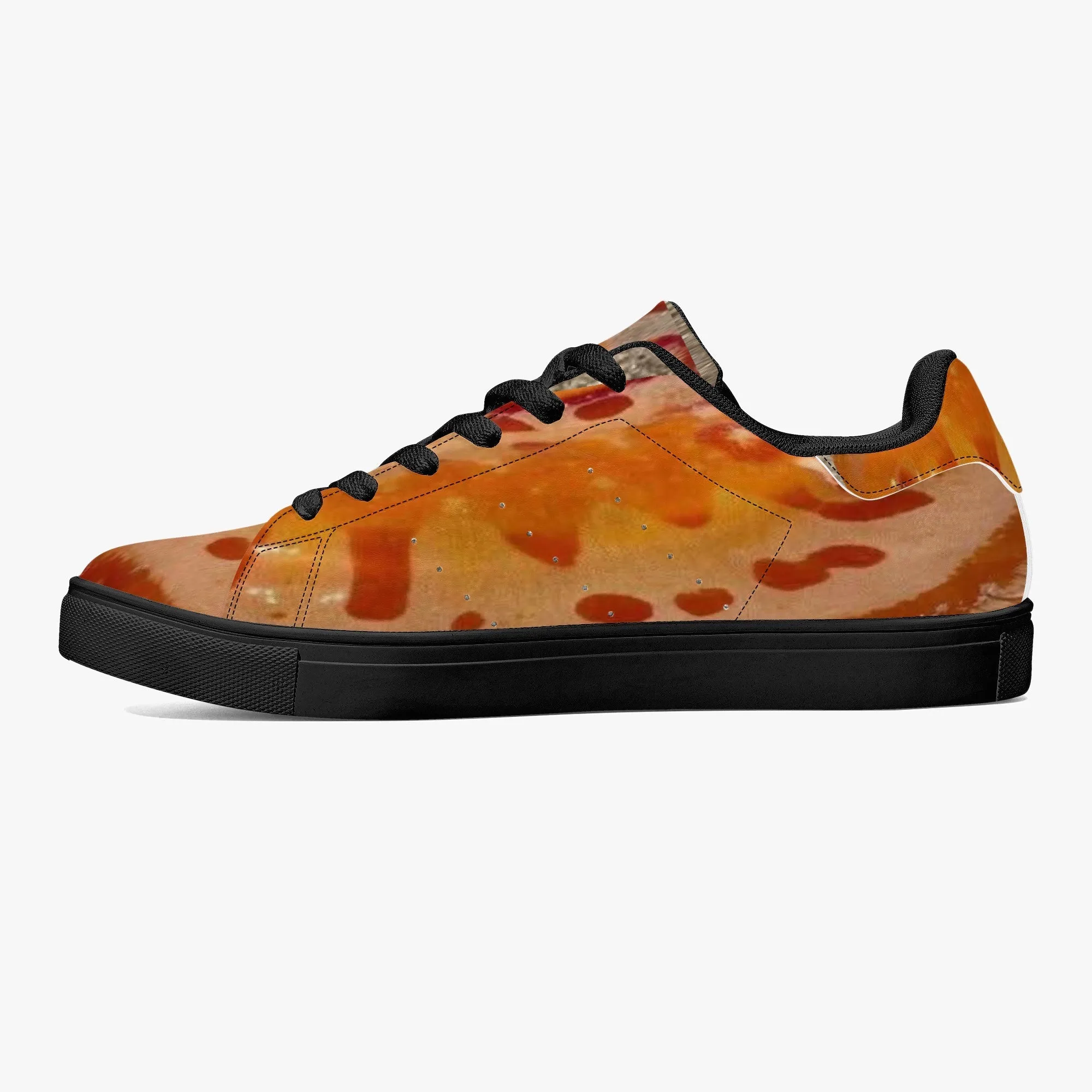 Spanish Dancer Classic Low-Top Leather Sneakers - White/Black