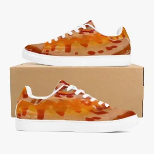 Spanish Dancer Classic Low-Top Leather Sneakers - White/Black