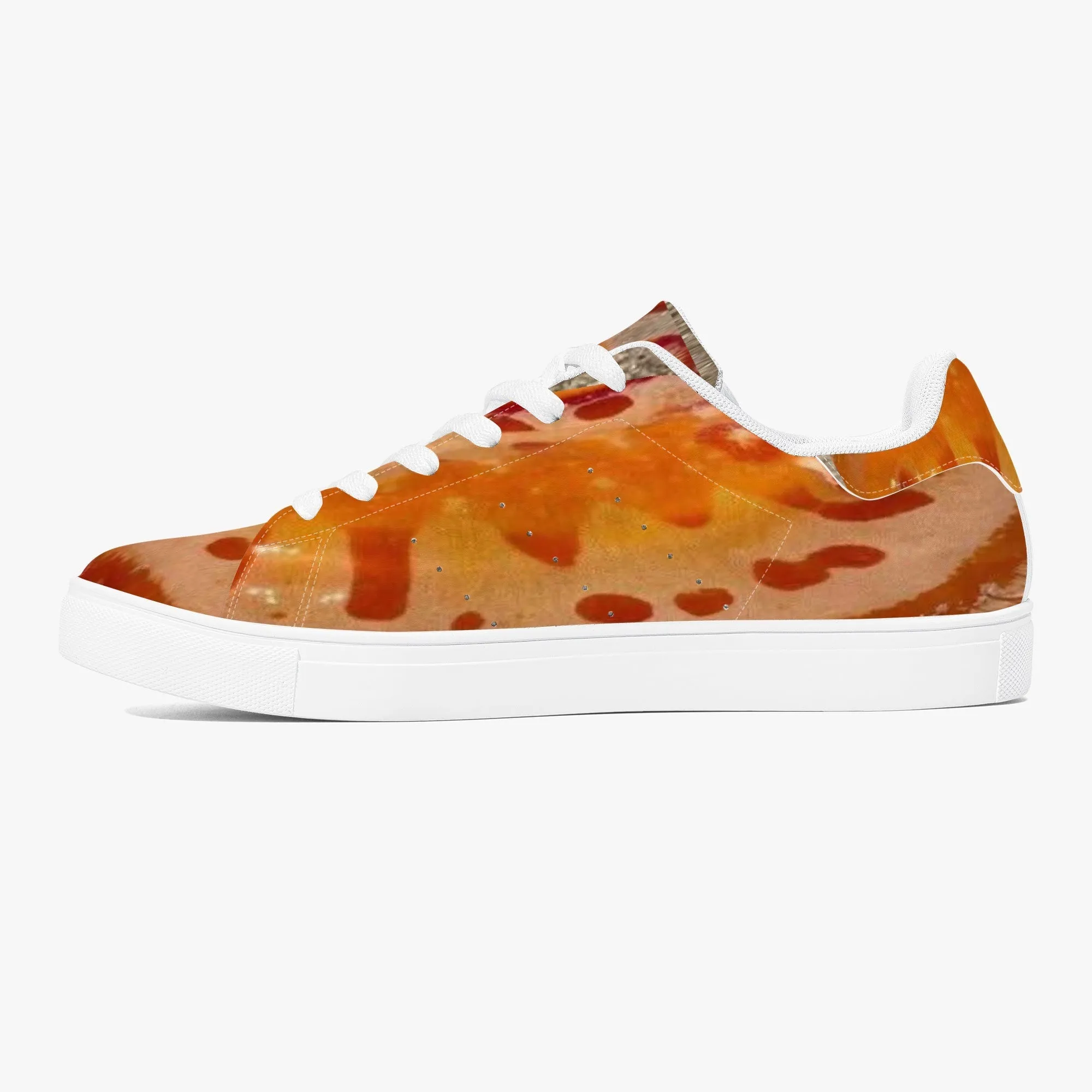 Spanish Dancer Classic Low-Top Leather Sneakers - White/Black