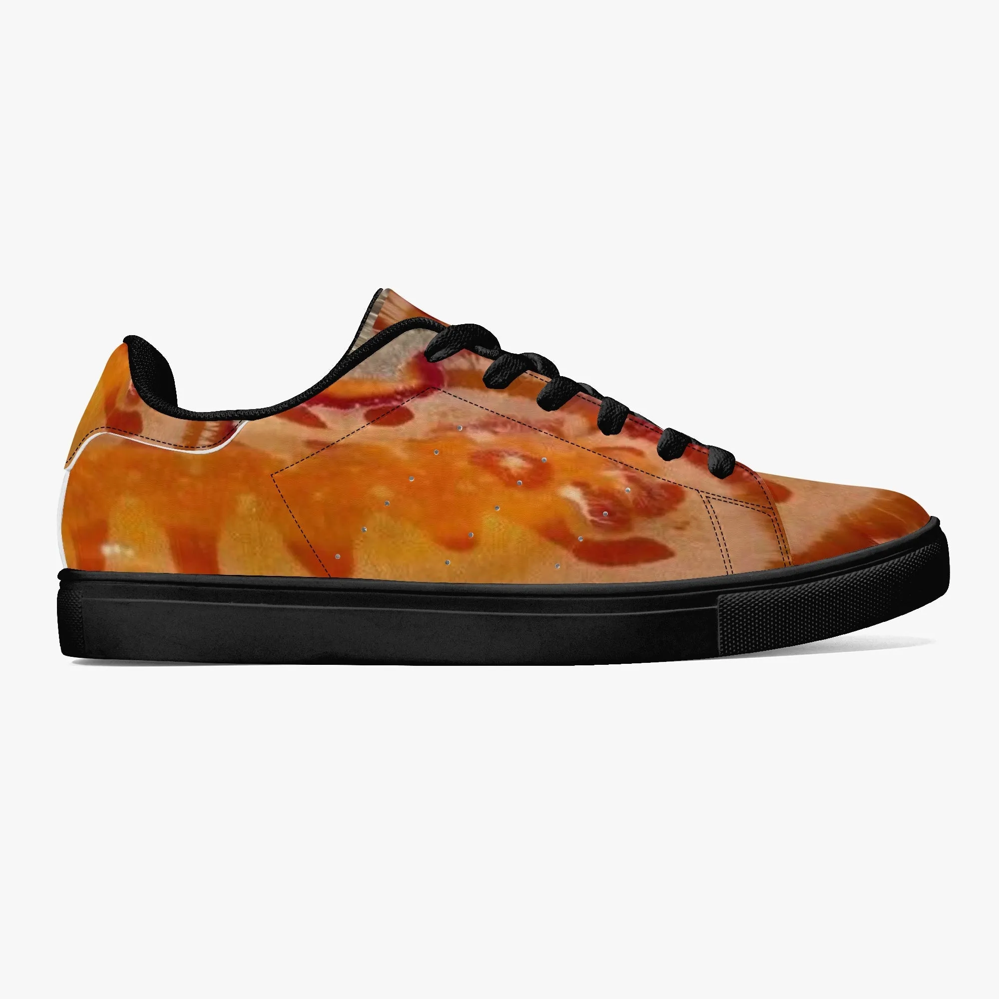 Spanish Dancer Classic Low-Top Leather Sneakers - White/Black