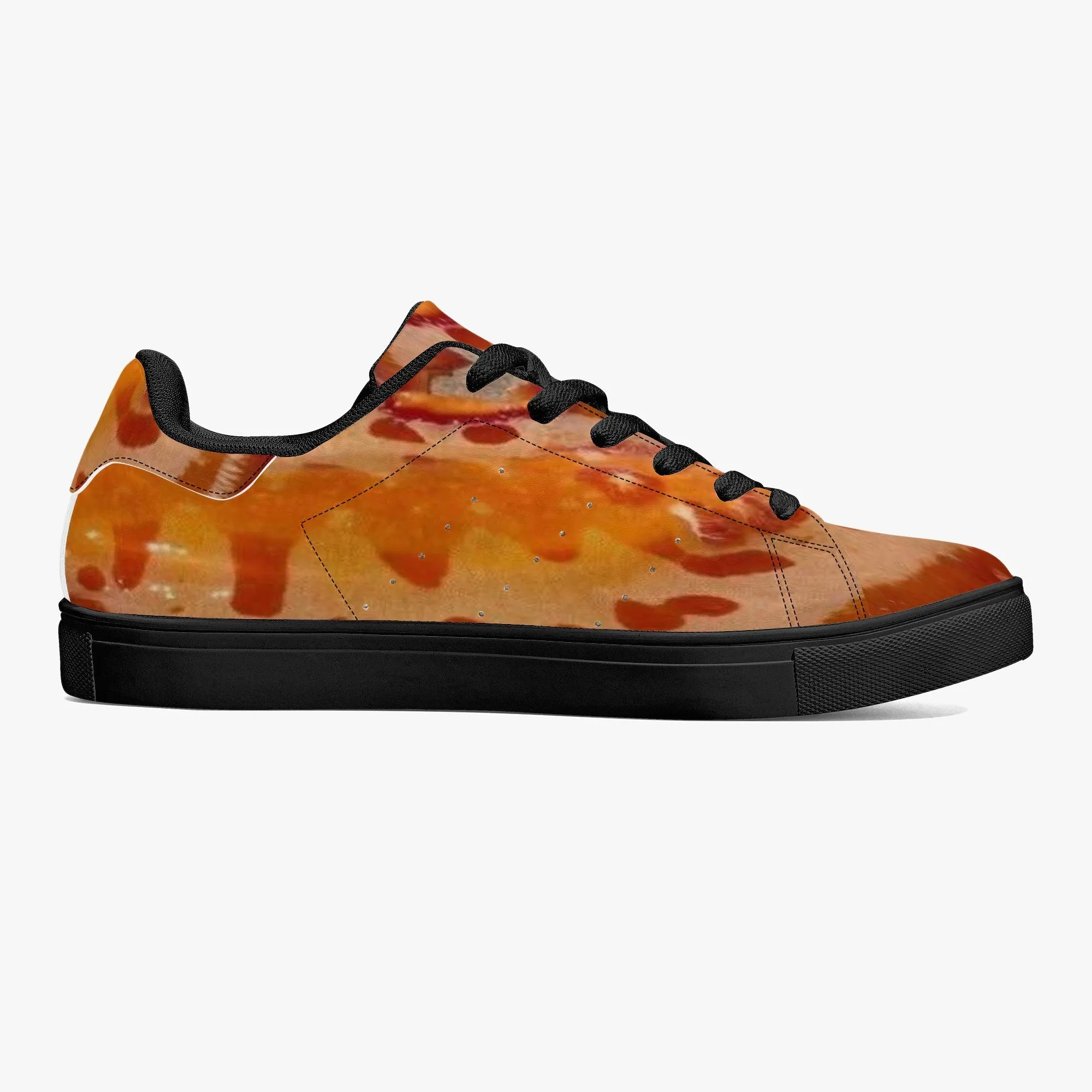 Spanish Dancer Classic Low-Top Leather Sneakers - White/Black