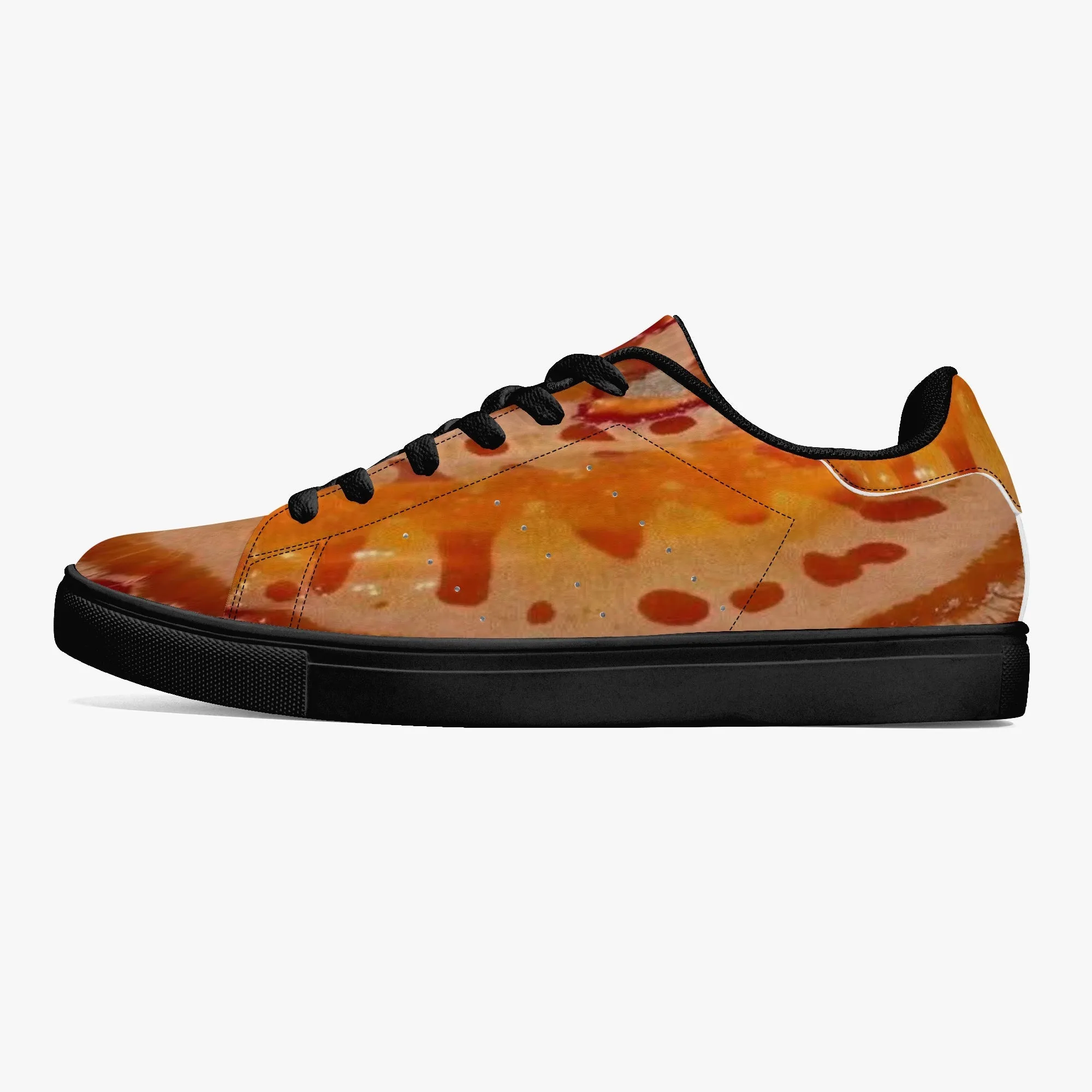 Spanish Dancer Classic Low-Top Leather Sneakers - White/Black