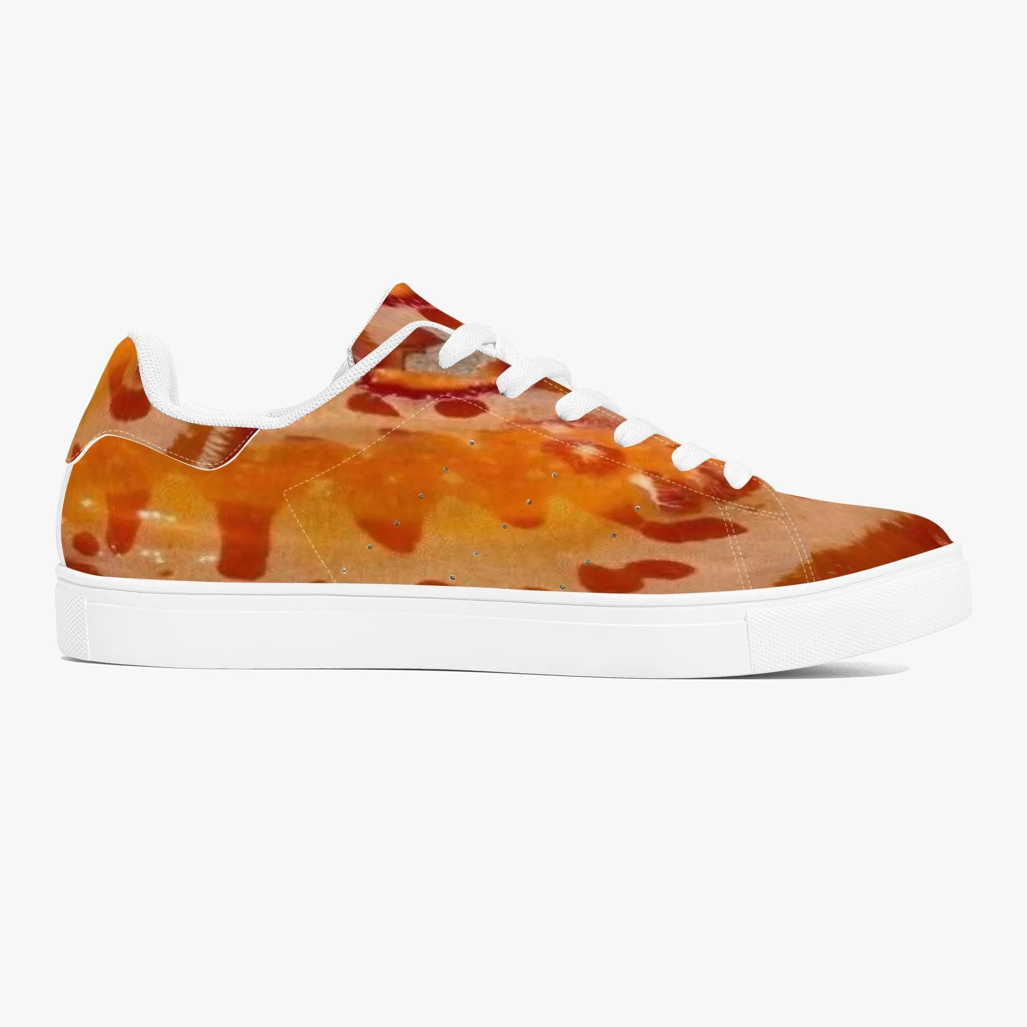 Spanish Dancer Classic Low-Top Leather Sneakers - White/Black